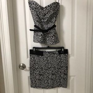 Trina Turk 2 piece strapless top and skirt